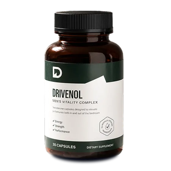 Drivenol Men's Vitality Complex bottle, 30 capsules